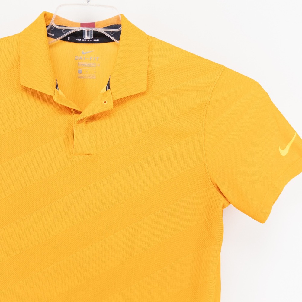 Nike Tiger Woods Mens M Zonal Cooling Polo Shirt Laser Orange Dri-FIT CK6313-845